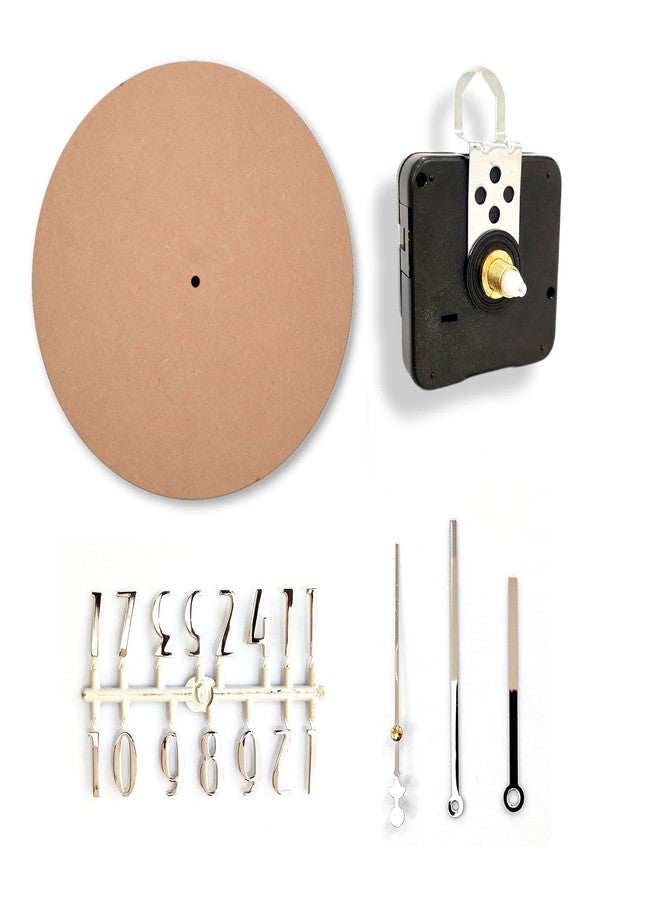 Epoxy Fusion DIY 12" inch Round MDF (7mm) with Quartz Set for Resin Art Work, Painting, Wood Sheet Craft, Fluid Art & Other Decoration (SP_Silver) - Image 1